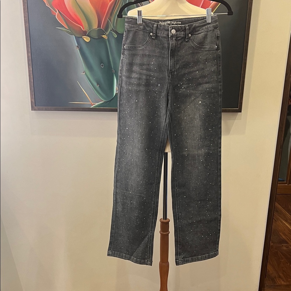 Hippie Girl High Rise Wide Leg Jeans